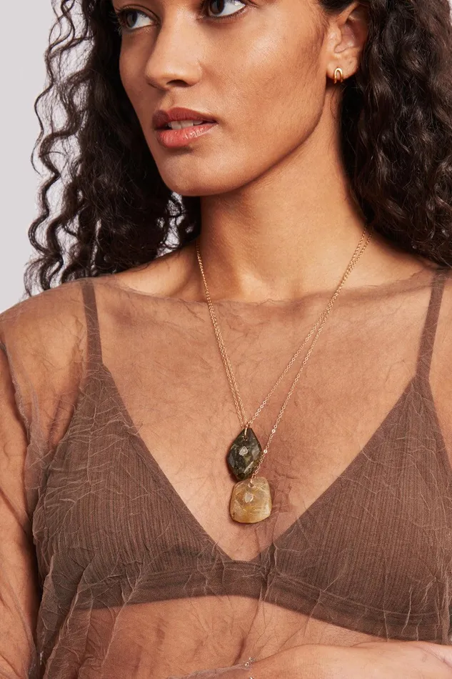 14k River Necklace Rutilated Quartz Women Chan Luu 14k Fine