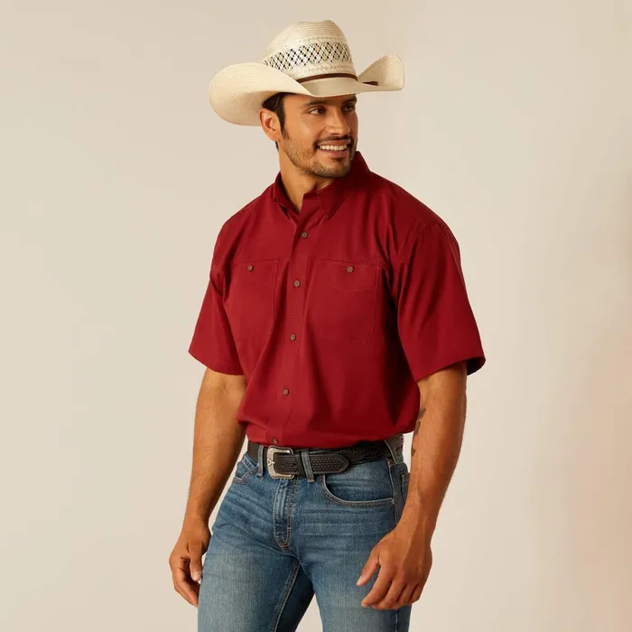 360 AirFlow Classic Fit Shirt Merlot Men Ariat Button Down Shirts