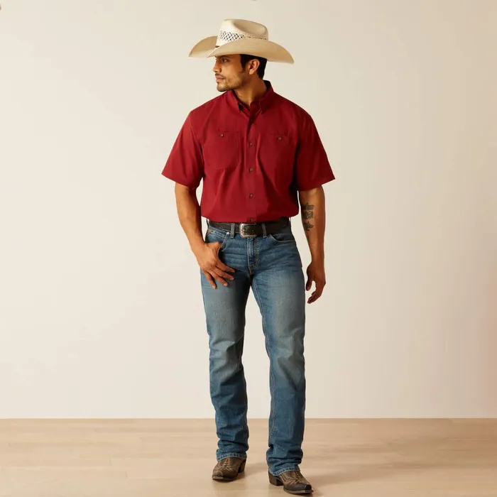 360 AirFlow Classic Fit Shirt Merlot Men Ariat Button Down Shirts 360 AirFlow Classic Fit Shirt Merlot Men Ariat Button Down Shirts