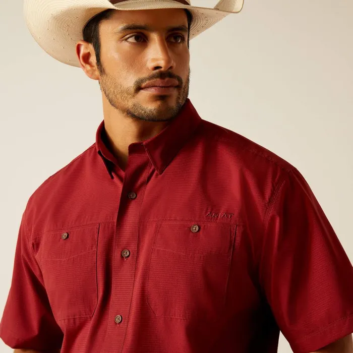 360 AirFlow Classic Fit Shirt Merlot Men Ariat Button Down Shirts 360 AirFlow Classic Fit Shirt Merlot Men Ariat Button Down Shirts