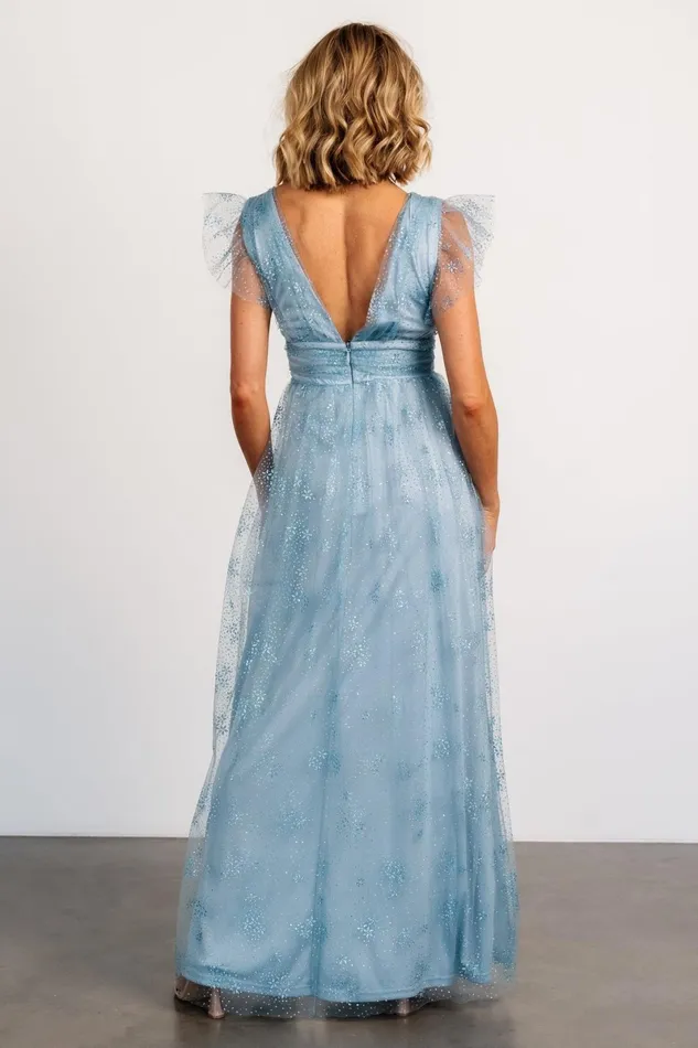 Adalyn Shimmer Maxi Dress Blue Women Baltic Born Embellished Sequin Adalyn Shimmer Maxi Dress Blue Women Baltic Born Embellished Sequin