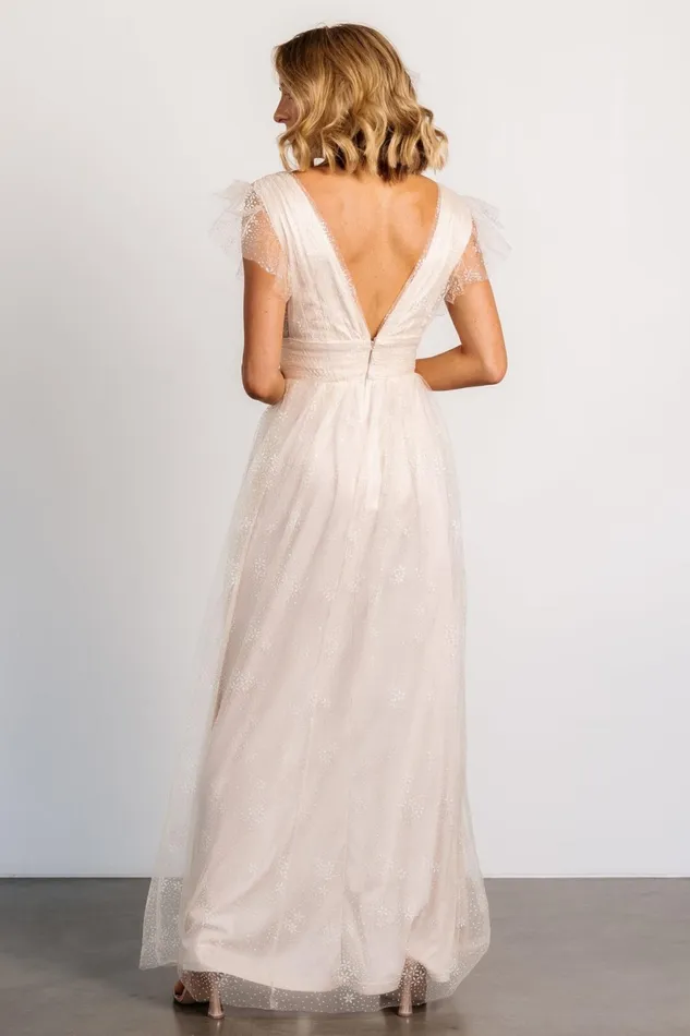 Adalyn Shimmer Maxi Dress Champagne Women Baltic Born Tulle Styles Adalyn Shimmer Maxi Dress Champagne Women Baltic Born Tulle Styles