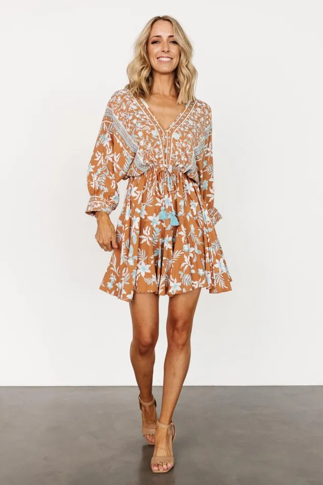 Adria Mini Dress Camel Blue Women Baltic Born Cover Ups