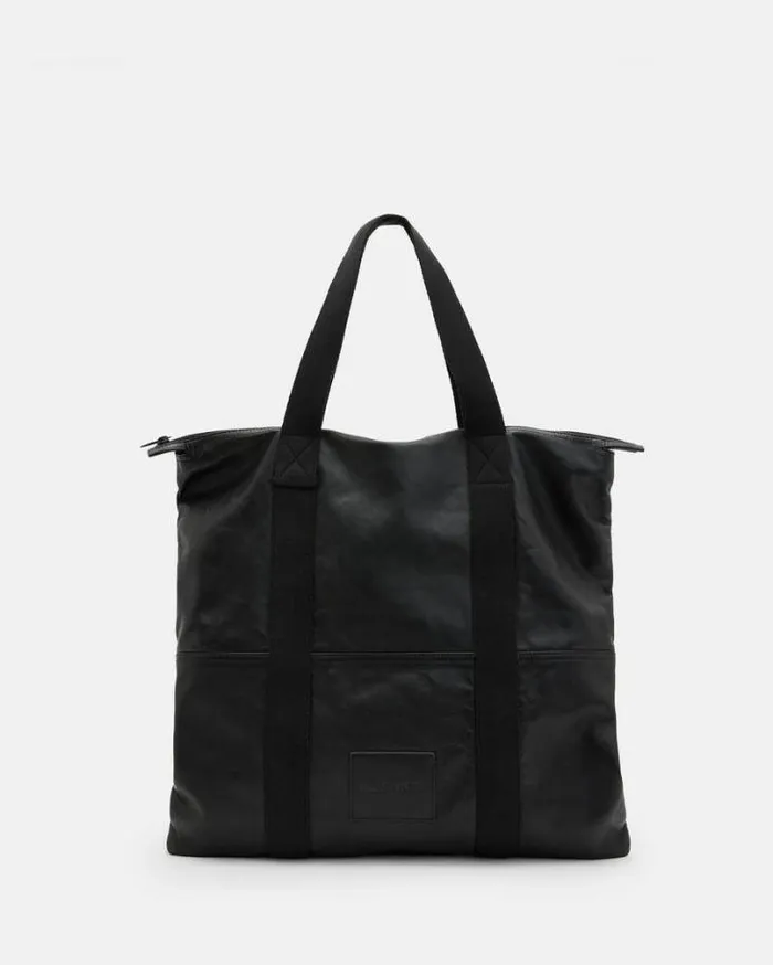 Afan Spacious Recycled Tote Bag Black Men AllSaints Bags and Wallets