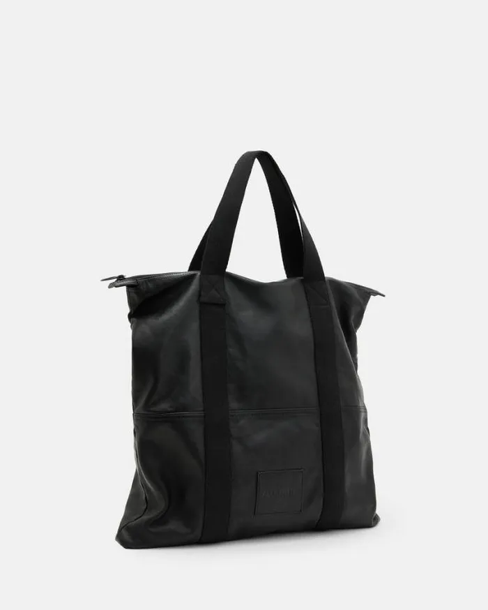 Afan Spacious Recycled Tote Bag Black Men AllSaints Bags and Wallets