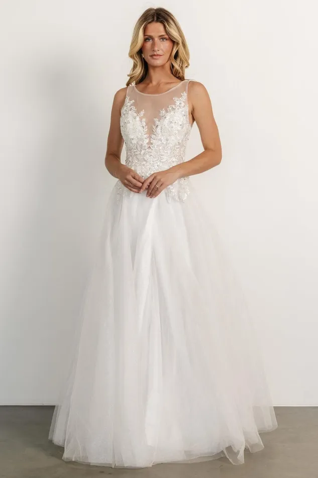 Affection Shimmer Bridal Gown Off White Women Baltic Born Bridal