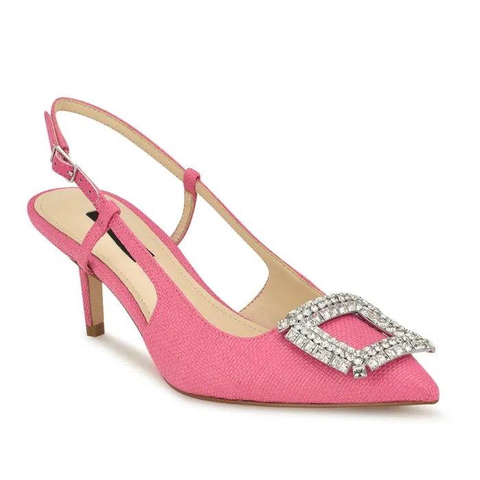 Aimey Pointy Toe Slingbacks Pink Women Nine West Slingbacks Aimey Pointy Toe Slingbacks Pink Women Nine West Slingbacks