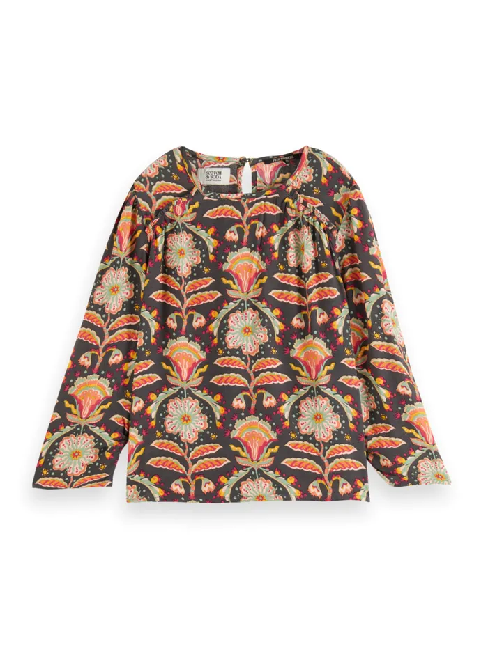 ALLOVER PRINTED VISCOSE TOP San Fran Flower Kids Scotch and Soda TShirts and Tops