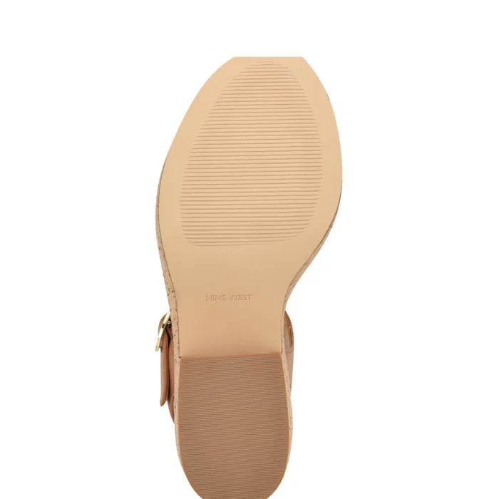 Amye Ankle Strap Wedge Sandals Brown Women Nine West High Heels Amye Ankle Strap Wedge Sandals Brown Women Nine West High Heels