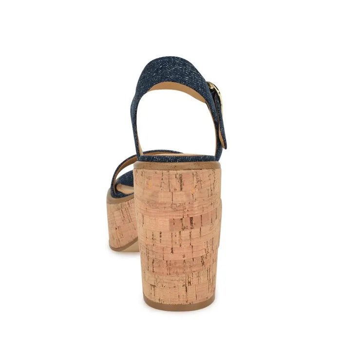 Amye Ankle Strap Wedge Sandals Denim Women Nine West Wedges Amye Ankle Strap Wedge Sandals Denim Women Nine West Wedges