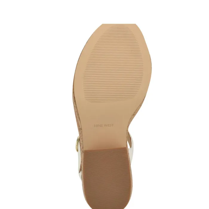 Amye Ankle Strap Wedge Sandals White Women Nine West Wedges Amye Ankle Strap Wedge Sandals White Women Nine West Wedges