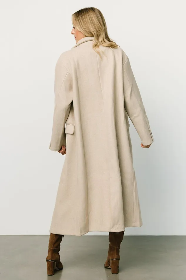 Anderson Double Breasted Coat Natural Women Baltic Born Outerwear Anderson Double Breasted Coat Natural Women Baltic Born Outerwear