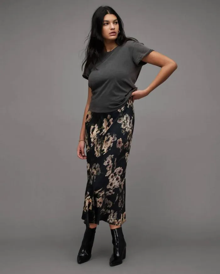 Anna Crew Neck Short Sleeve TShirt Acid Washed Black Women AllSaints Tops and Shirts Anna Crew Neck Short Sleeve TShirt Acid Washed Black Women AllSaints Tops and Shirts