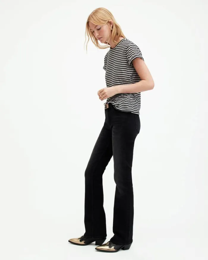 Anna Crew Neck Short Sleeve TShirt Chalkink Women AllSaints Tops and Shirts