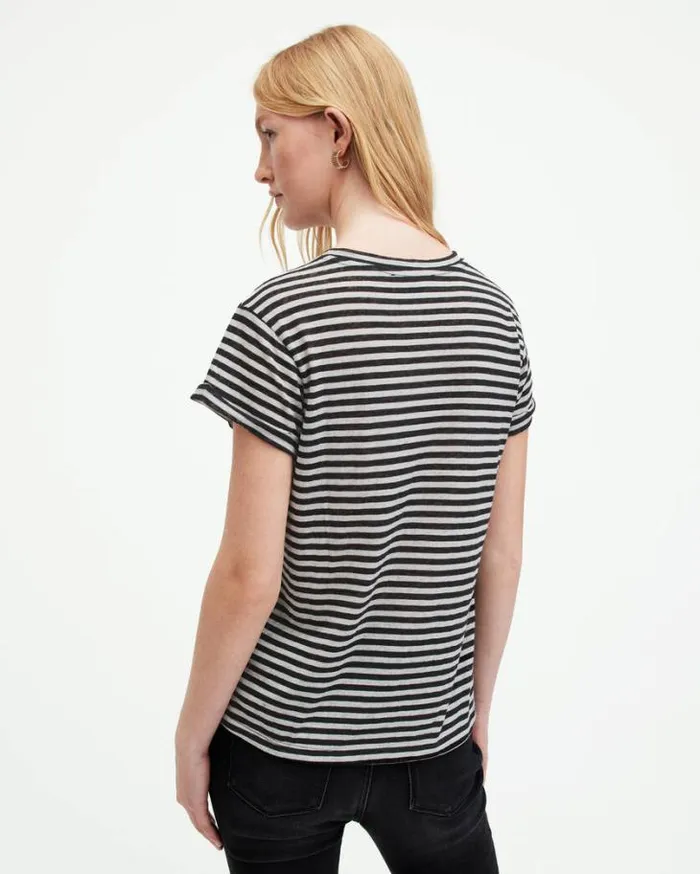 Anna Crew Neck Short Sleeve TShirt Chalkink Women AllSaints Tops and Shirts