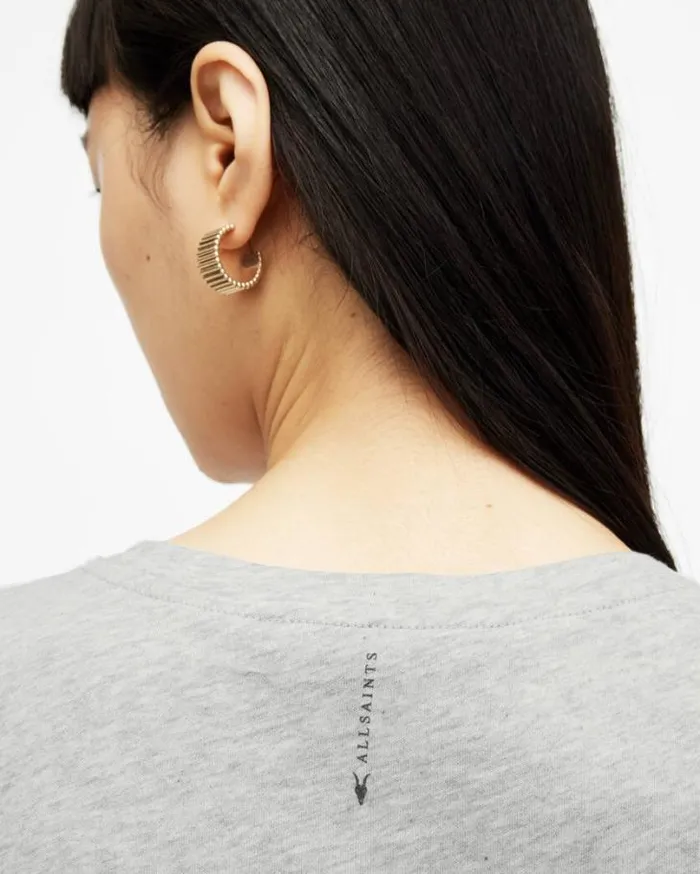 Anna Crew Neck Short Sleeve TShirt Grey Marl Women AllSaints TShirts