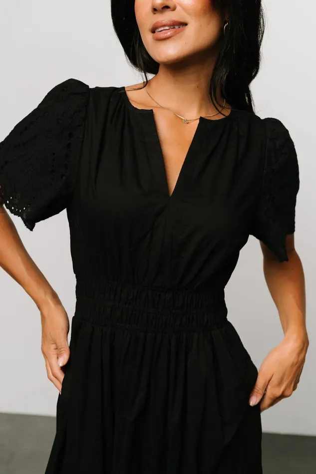 Annette Eyelet Maxi Dress Black Women Baltic Born Maxi Dresses Annette Eyelet Maxi Dress Black Women Baltic Born Maxi Dresses