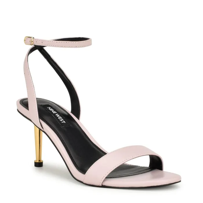Anny Ankle Strap Heeled Sandals Baby Pink Women Nine West Mid Heels Anny Ankle Strap Heeled Sandals Baby Pink Women Nine West Mid Heels