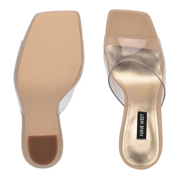Ansel Platform Slide Sandals Clearwarm Blush Women Nine West Heeled Ansel Platform Slide Sandals Clearwarm Blush Women Nine West Heeled
