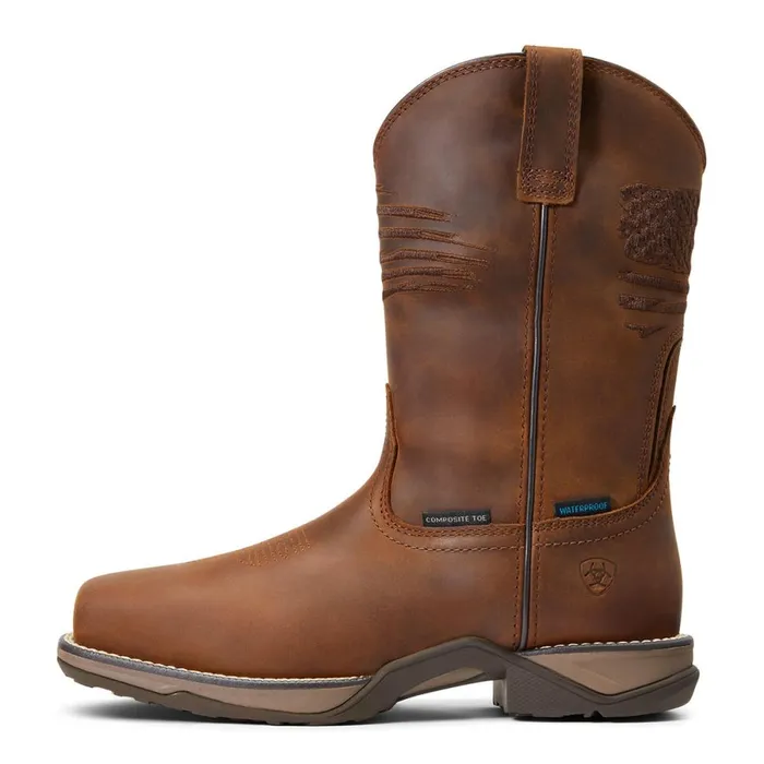 Anthem Patriot Waterproof Composite Toe Work Boot Distressed Brown Women Ariat Work Boots and Shoes Anthem Patriot Waterproof Composite Toe Work Boot Distressed Brown Women Ariat Work Boots and Shoes