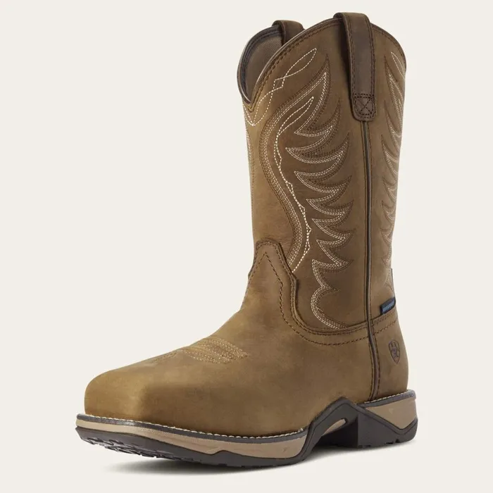 Anthem Waterproof Composite Toe Work Boot Distressed Brown Women Ariat Western Boots