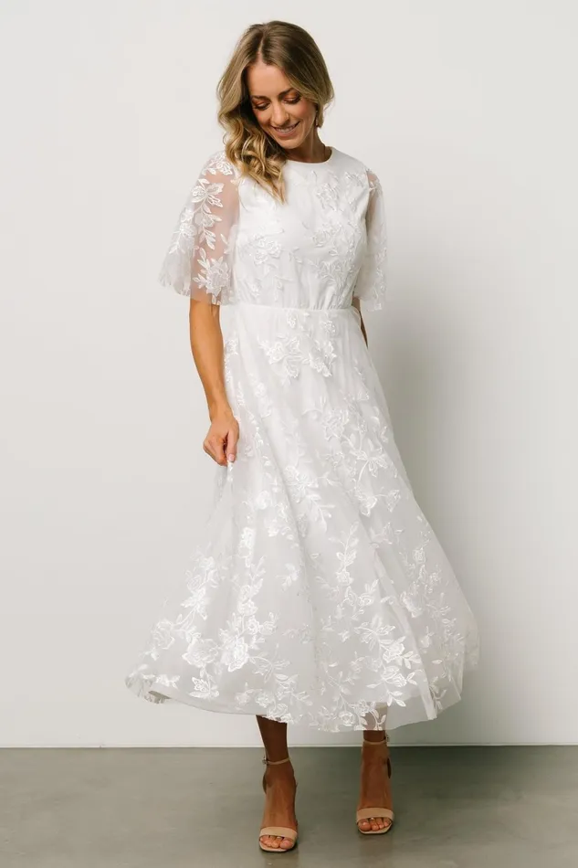 Arabella Embroidered Tulle Maxi Dress White Women Baltic Born Embellished Sequin Arabella Embroidered Tulle Maxi Dress White Women Baltic Born Embellished Sequin