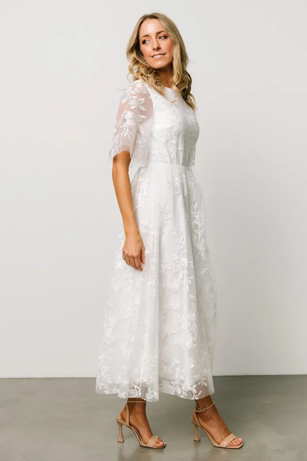 Arabella Embroidered Tulle Maxi Dress White Women Baltic Born Embellished Sequin Arabella Embroidered Tulle Maxi Dress White Women Baltic Born Embellished Sequin
