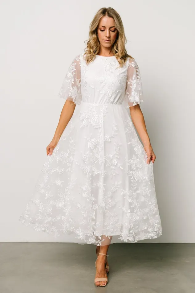 Arabella Embroidered Tulle Maxi Dress White Women Baltic Born Embellished Sequin Arabella Embroidered Tulle Maxi Dress White Women Baltic Born Embellished Sequin
