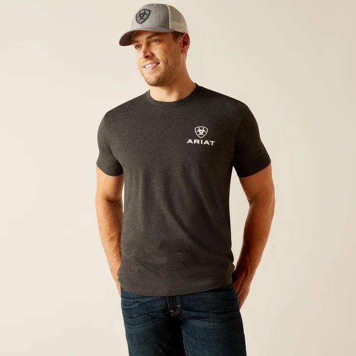Ariat Star Spangled TShirt Charcoal Heather Men Ariat TShirts and Polos Ariat Star Spangled TShirt Charcoal Heather Men Ariat TShirts and Polos
