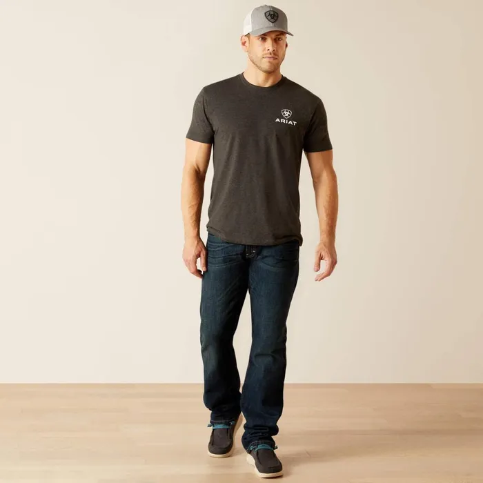 Ariat Star Spangled TShirt Charcoal Heather Men Ariat TShirts and Polos Ariat Star Spangled TShirt Charcoal Heather Men Ariat TShirts and Polos