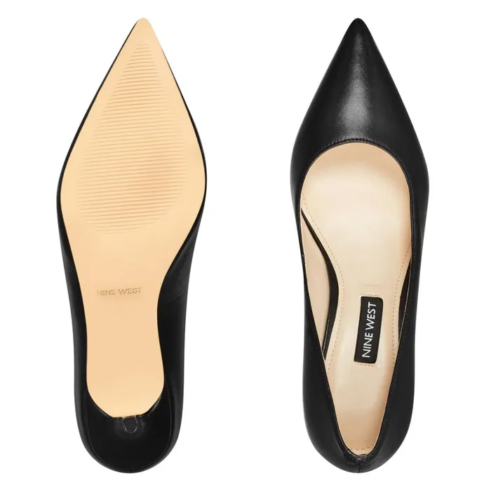 Arlene Pointy Toe Pumps Black Leather Women Nine West Pumps Arlene Pointy Toe Pumps Black Leather Women Nine West Pumps
