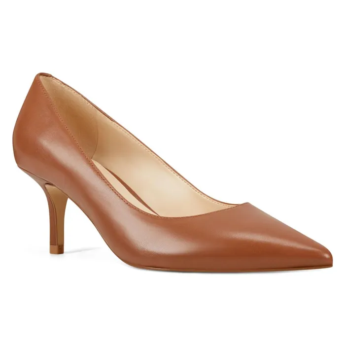 Arlene Pointy Toe Pumps Light Brown Leather Women Nine West Pumps Arlene Pointy Toe Pumps Light Brown Leather Women Nine West Pumps