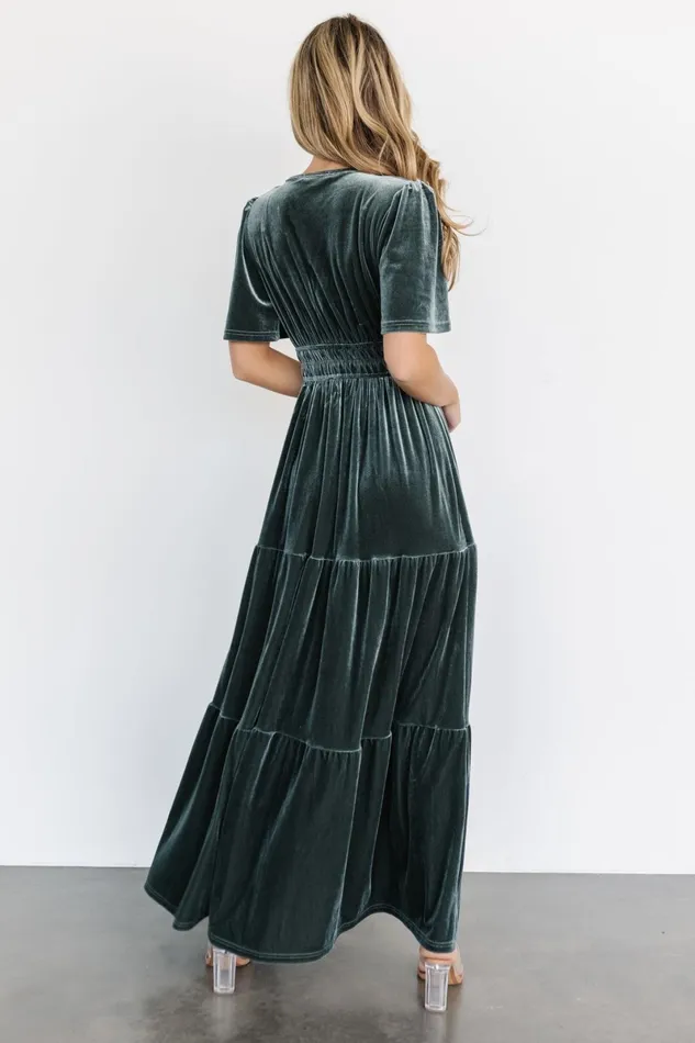 Artemis Velvet Maxi Dress Eucalyptus Women Baltic Born Maxi Dresses Artemis Velvet Maxi Dress Eucalyptus Women Baltic Born Maxi Dresses
