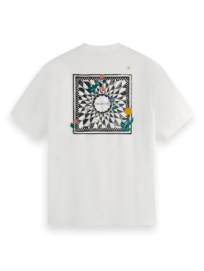 Artwork Relaxed Fit Tshirt Swan Men Scotch and Soda TShirts and Polo Shirts