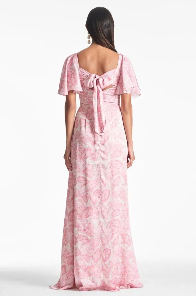 Aurora Gown 8211 Rouge Damask Rose Women Sachin and Babi Boho
