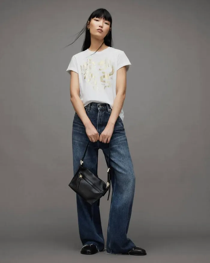 Auru Dragon Printed Anna TShirt White Women AllSaints TShirts