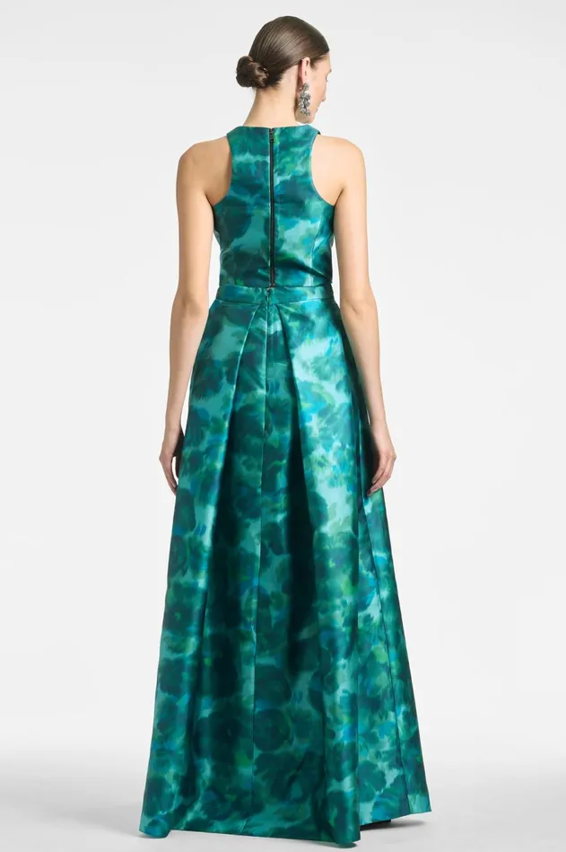 Ava Skirt 8211 Emerald Watercolor Floral Women Sachin and Babi Matching Sets