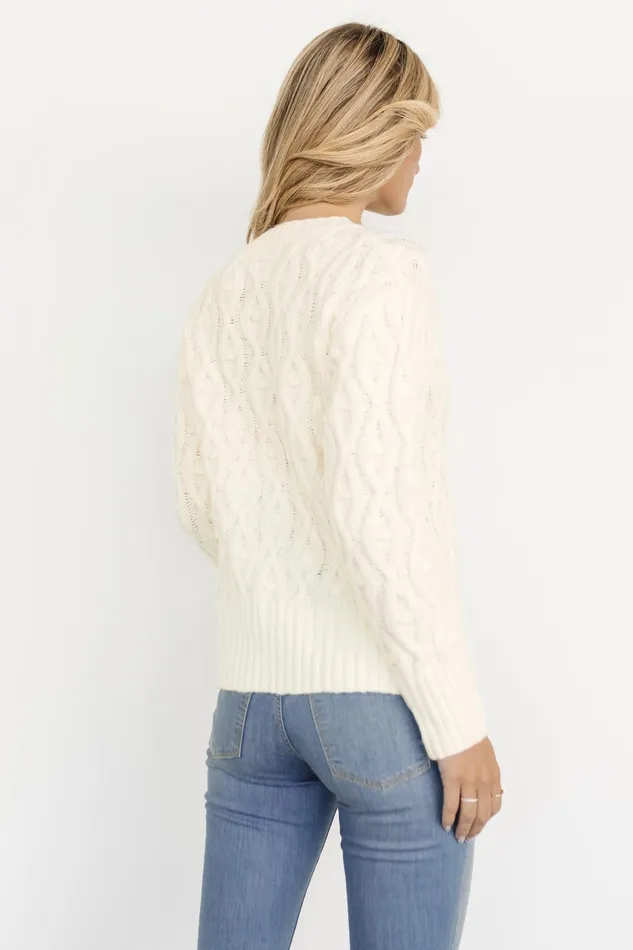 Avoriaz Cable Knit Sweater Ivory Women Baltic Born Sweaters Avoriaz Cable Knit Sweater Ivory Women Baltic Born Sweaters