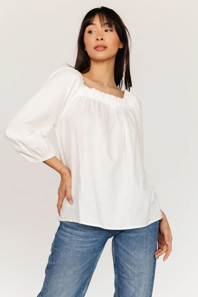 Aya Woven Top Off White Women Baltic Born Blouses Shirts