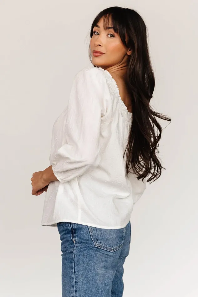 Aya Woven Top Off White Women Baltic Born Blouses Shirts Aya Woven Top Off White Women Baltic Born Blouses Shirts
