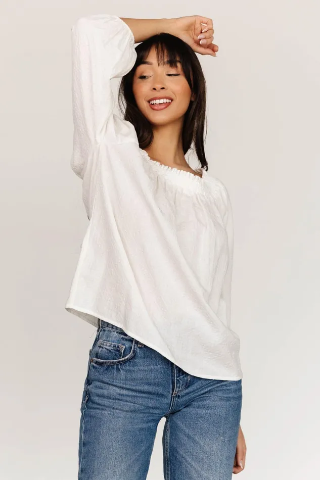 Aya Woven Top Off White Women Baltic Born Blouses Shirts Aya Woven Top Off White Women Baltic Born Blouses Shirts