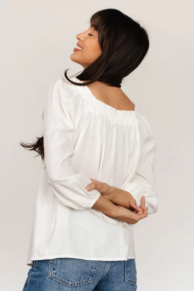 Aya Woven Top Off White Women Baltic Born Blouses Shirts Aya Woven Top Off White Women Baltic Born Blouses Shirts