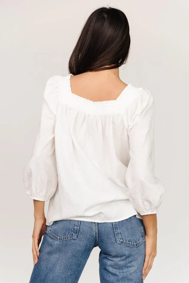 Aya Woven Top Off White Women Baltic Born Blouses Shirts Aya Woven Top Off White Women Baltic Born Blouses Shirts