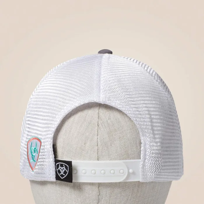Aztec Logo Snapback Cap Grey Women Ariat Hats and Caps