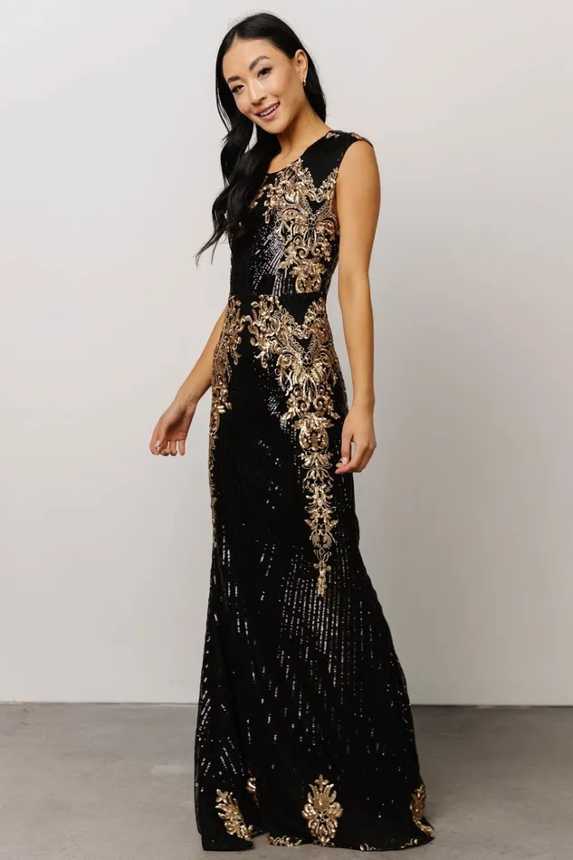 Azura Gown Black And Gold Women Baltic Born Mother Of The Bride Azura Gown Black And Gold Women Baltic Born Mother Of The Bride