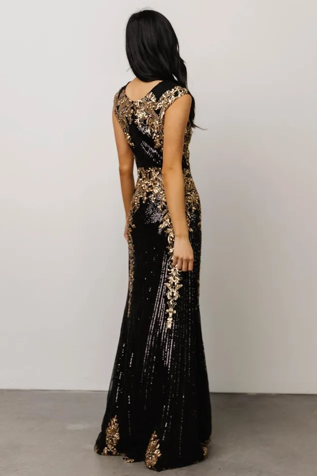 Azura Gown Black And Gold Women Baltic Born Mother Of The Bride Azura Gown Black And Gold Women Baltic Born Mother Of The Bride