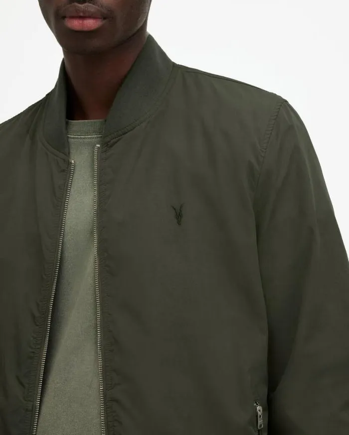 Bassett Ramskull Bomber Jacket Dull Khaki Men AllSaints Jackets and Coats