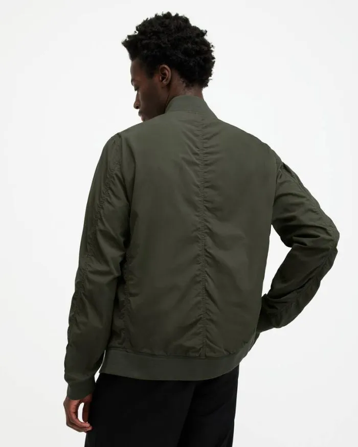 Bassett Ramskull Bomber Jacket Dull Khaki Men AllSaints Jackets and Coats