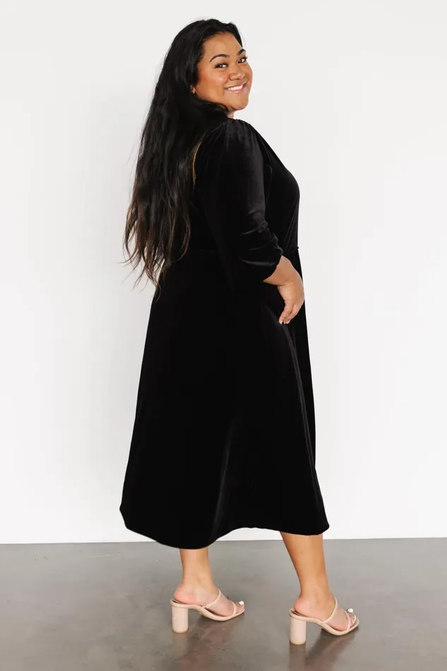 Beckinsale Velvet Wrap Dress Black Women Baltic Born Mother Of The Bride Beckinsale Velvet Wrap Dress Black Women Baltic Born Mother Of The Bride