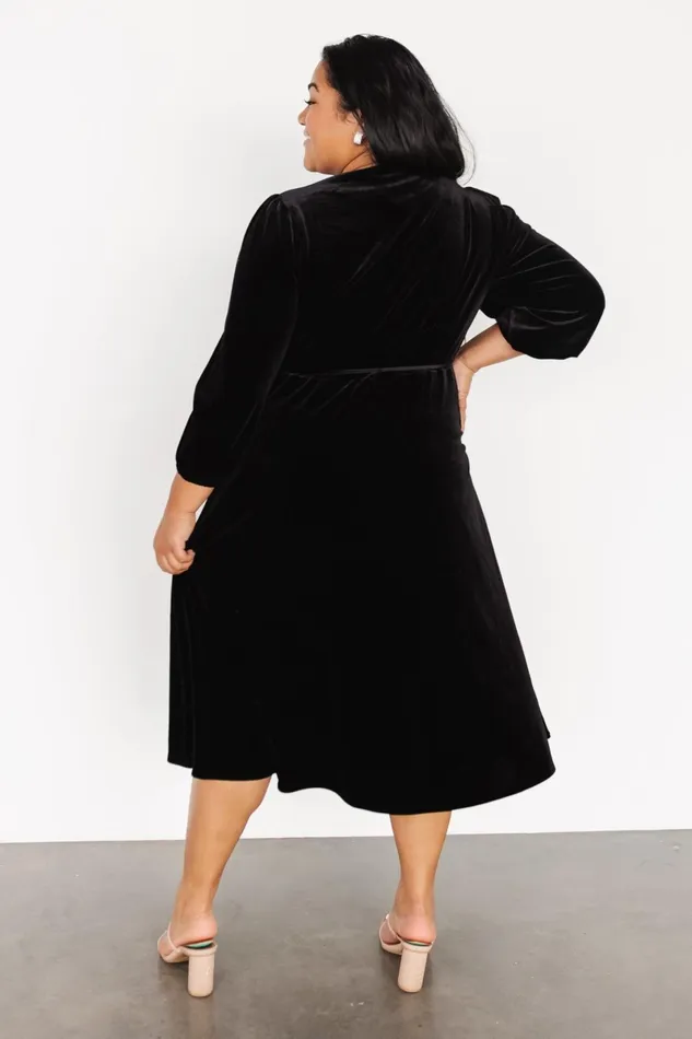 Beckinsale Velvet Wrap Dress Black Women Baltic Born Mother Of The Bride Beckinsale Velvet Wrap Dress Black Women Baltic Born Mother Of The Bride